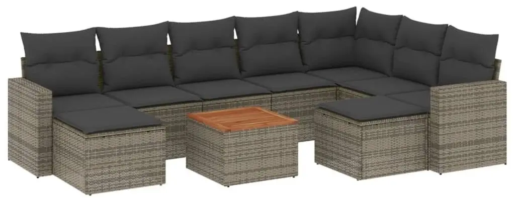Set mobilier de gradina VidaXL 3224408 (Grey/Dark Grey)
