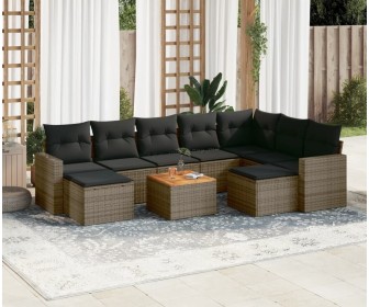 Set mobilier de gradina VidaXL 3224408 (Grey/Dark Grey)