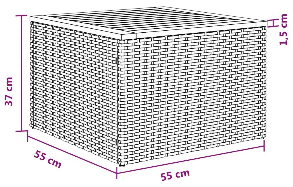 Set mobilier de gradina VidaXL 3224408 (Grey/Dark Grey)
