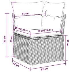 Set mobilier de gradina VidaXL 3224408 (Grey/Dark Grey) Thumb