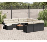 Set mobilier de gradina VidaXL 3224425 (Black/Cream)