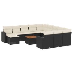Set mobilier de gradina VidaXL 3224425 (Black/Cream) Thumb