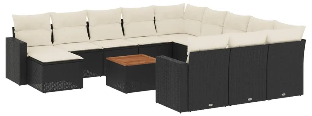 Set mobilier de gradina VidaXL 3224425 (Black/Cream)