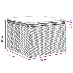 Set mobilier de gradina VidaXL 3224425 (Black/Cream) Thumb