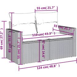 Set mobilier de grădină VidaXL 3224623 (Beige) Thumb