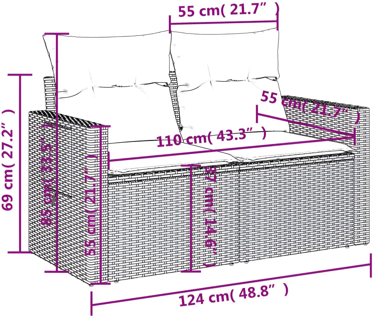 Set mobilier de grădină VidaXL 3224623 (Beige)