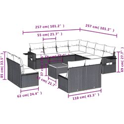 Set mobilier de grădină VidaXL 3224623 (Beige) Thumb