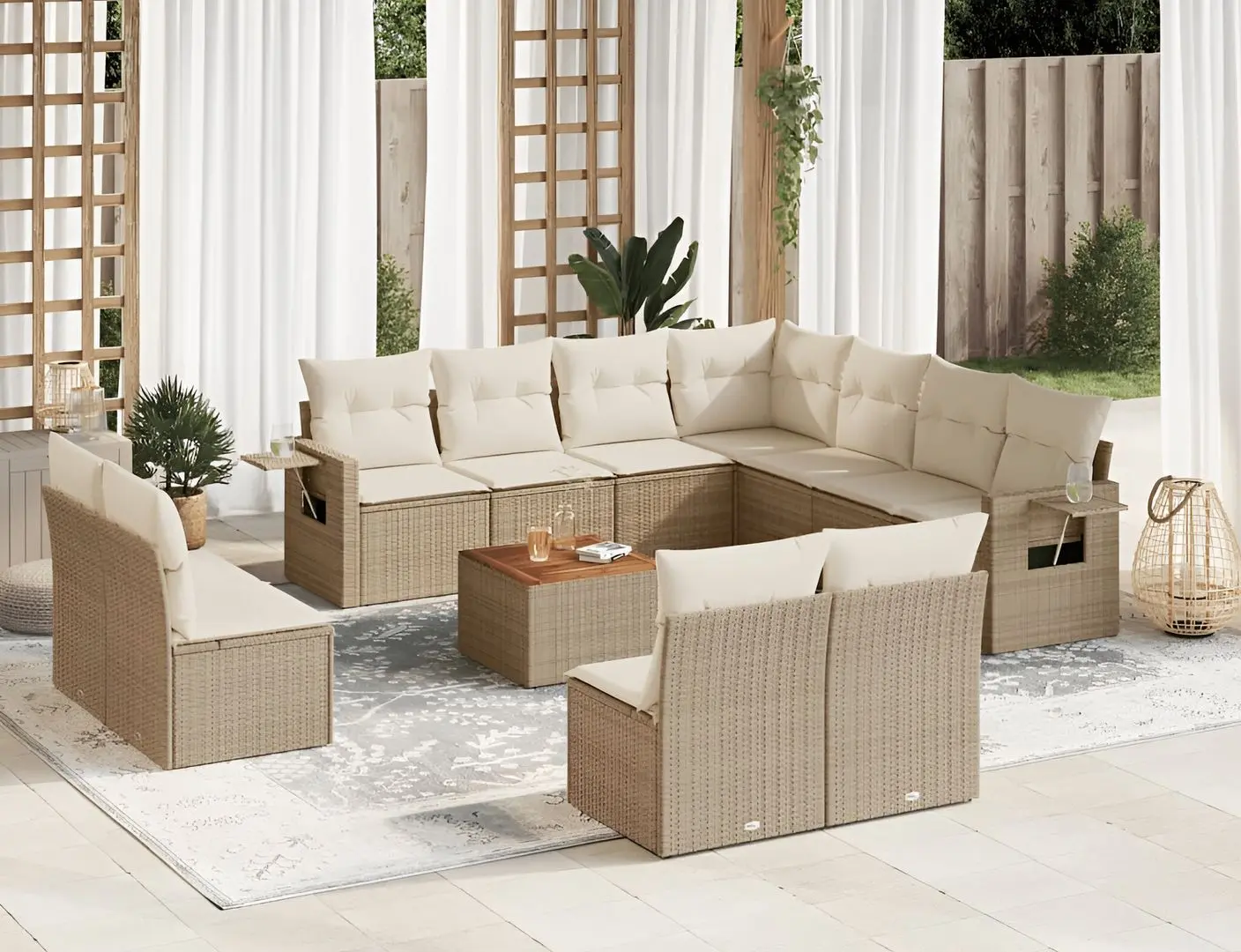 Set mobilier de grădină VidaXL 3224623 (Beige)
