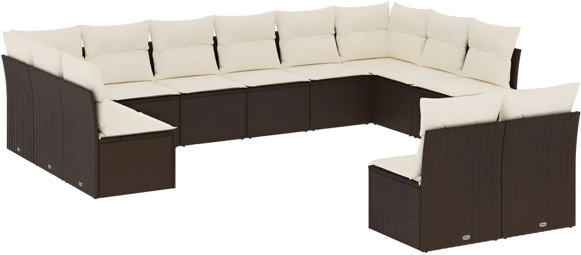 Set mobilier de grădină VidaXL 3250212 (Brown/White)