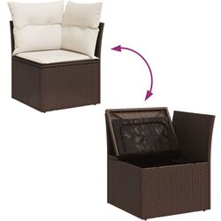 Set mobilier de grădină VidaXL 3250212 (Brown/White) Thumb