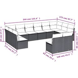 Set mobilier de grădină VidaXL 3250212 (Brown/White) Thumb