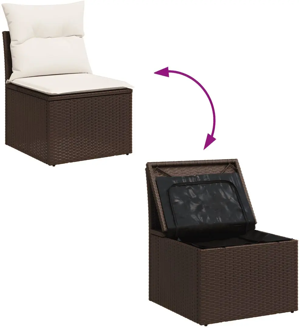 Set mobilier de grădină VidaXL 3250212 (Brown/White)