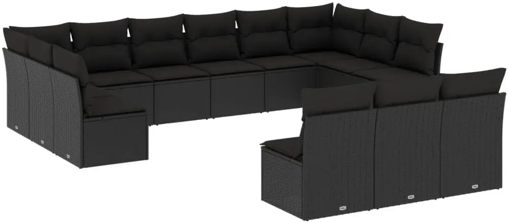 Set mobilier de gradina VidaXL 3250224 (Black)