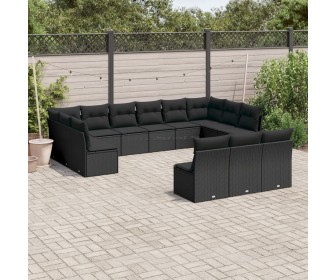 Set mobilier de gradina VidaXL 3250224 (Black)