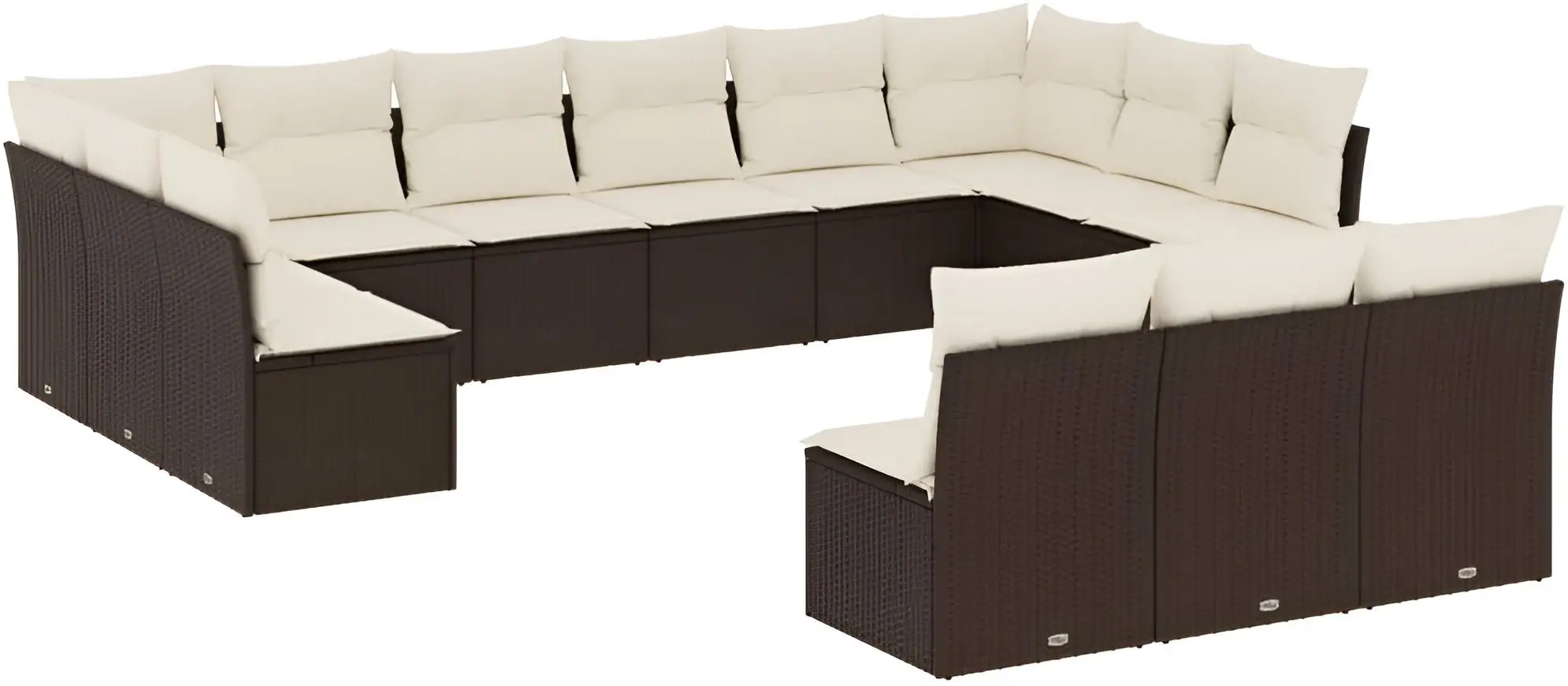 Set mobilier de grădină VidaXL 3250232 (Brown/White)