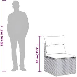 Set mobilier de grădină VidaXL 3250232 (Brown/White) Thumb