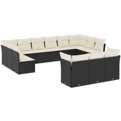 Set mobilier de gradina VidaXL 3250285 (Black/Cream) Thumb