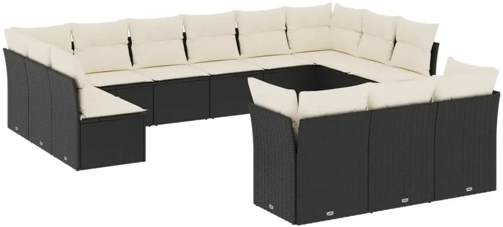 Set mobilier de gradina VidaXL 3250285 (Black/Cream)
