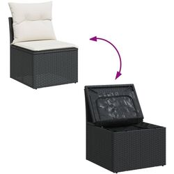 Set mobilier de gradina VidaXL 3250285 (Black/Cream) Thumb