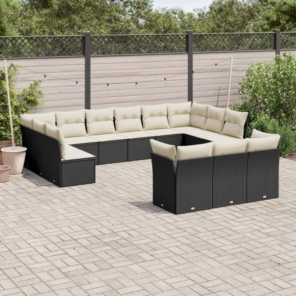 Set mobilier de gradina VidaXL 3250285 (Black/Cream)
