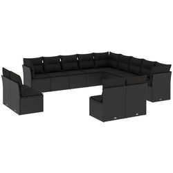 Set mobilier de gradina VidaXL 3250324 (Black) Thumb