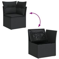 Set mobilier de gradina VidaXL 3250324 (Black) Thumb