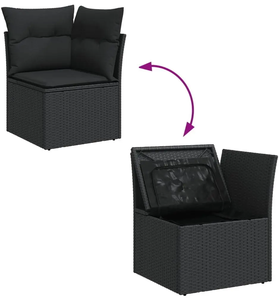 Set mobilier de gradina VidaXL 3250324 (Black)