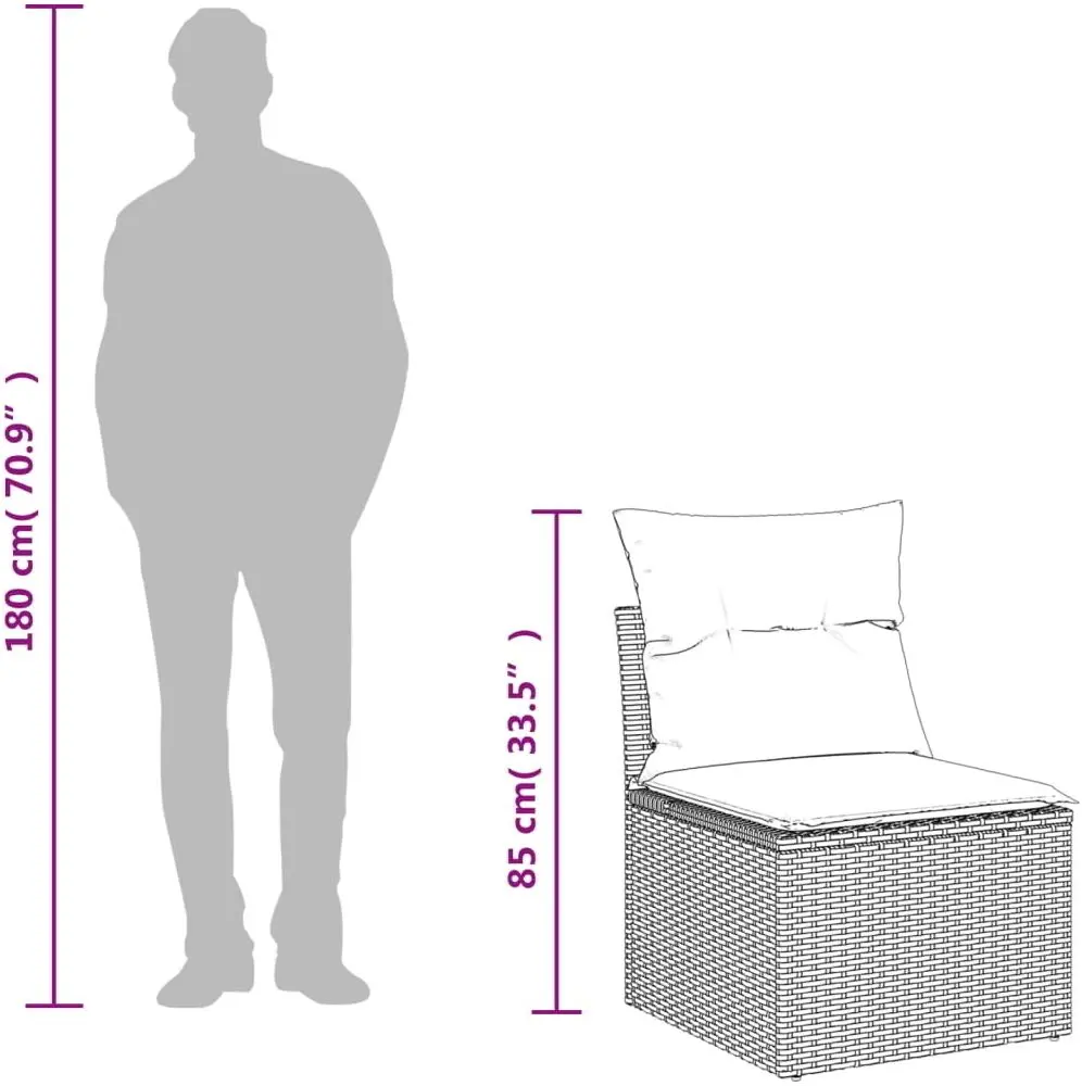 Set mobilier de gradina VidaXL 3250349 (Grey)