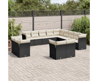 Set mobilier de gradina VidaXL 3250385 (Black/Cream)