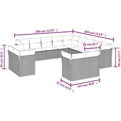 Set mobilier de gradina VidaXL 3250389 (Grey/Dark Grey) Thumb