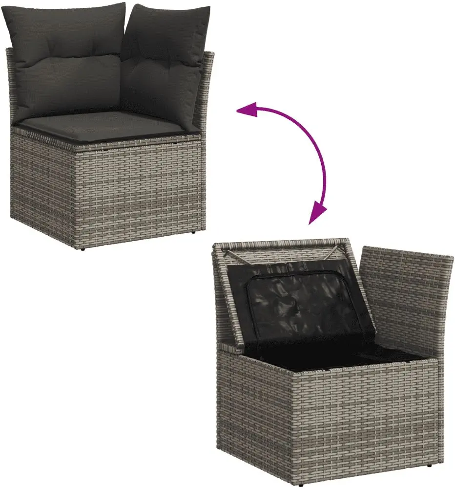 Set mobilier de gradina VidaXL 3250389 (Grey/Dark Grey)