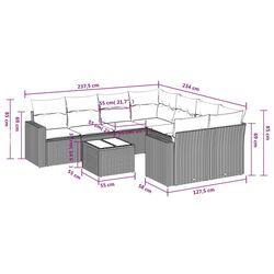 Set mobilier de gradina VidaXL 3251093 (Black/Cream) Thumb