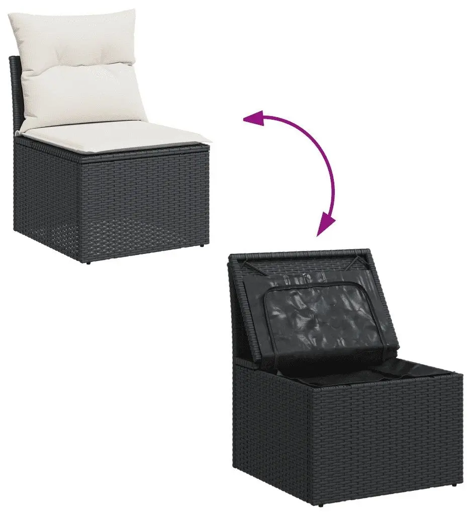 Set mobilier de gradina VidaXL 3251093 (Black/Cream)