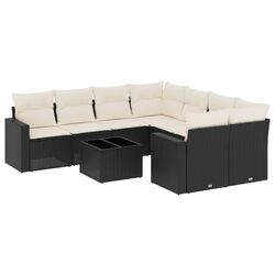 Set mobilier de gradina VidaXL 3251093 (Black/Cream) Thumb