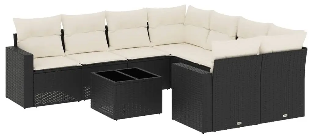 Set mobilier de gradina VidaXL 3251093 (Black/Cream)