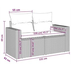 Set mobilier de gradina VidaXL 3251093 (Black/Cream) Thumb