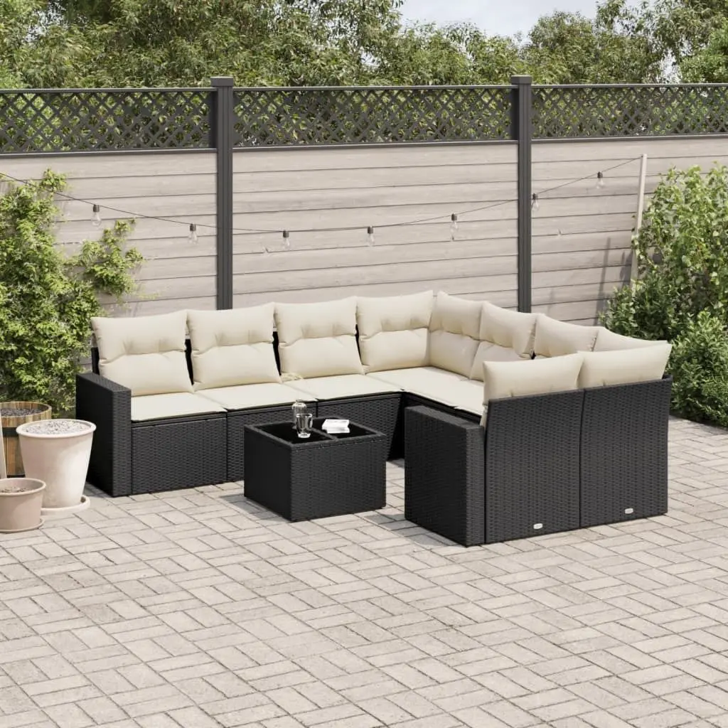 Set mobilier de gradina VidaXL 3251093 (Black/Cream)