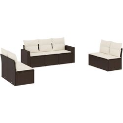 Set mobilier de grădină VidaXL 3251170 (Brown/White) Thumb