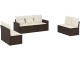 Set mobilier de grădină VidaXL 3251170 (Brown/White)