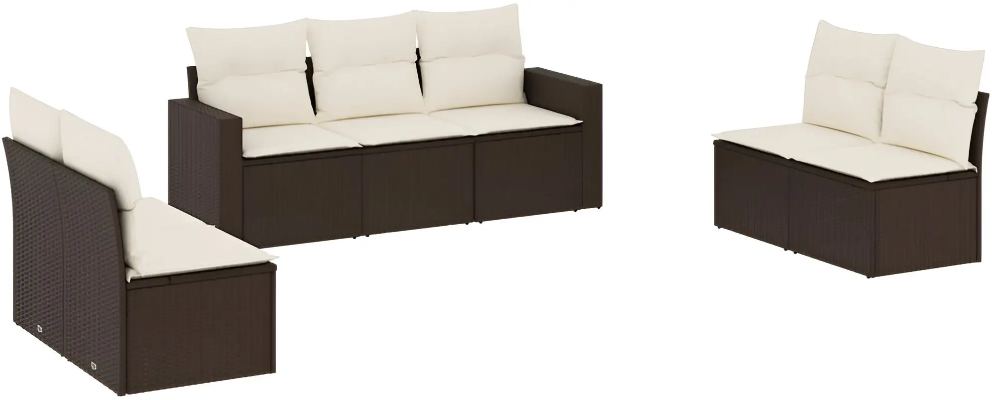 Set mobilier de grădină VidaXL 3251170 (Brown/White)