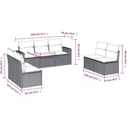 Set mobilier de grădină VidaXL 3251170 (Brown/White) Thumb