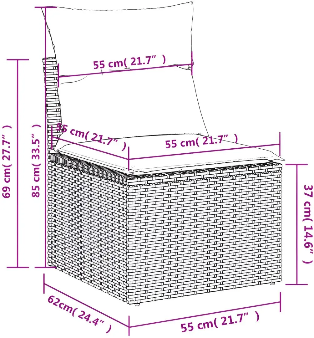 Set mobilier de grădină VidaXL 3251170 (Brown/White)