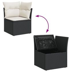 Set mobilier de gradina VidaXL 3251413 (Black/Cream) Thumb