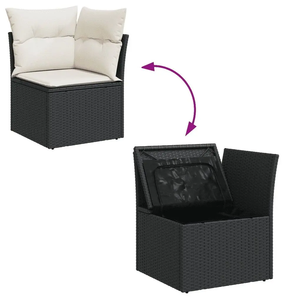 Set mobilier de gradina VidaXL 3251413 (Black/Cream)