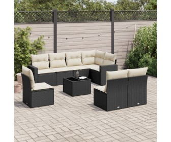 Set mobilier de gradina VidaXL 3251413 (Black/Cream)