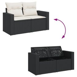 Set mobilier de gradina VidaXL 3251413 (Black/Cream) Thumb