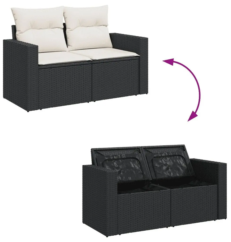 Set mobilier de gradina VidaXL 3251413 (Black/Cream)
