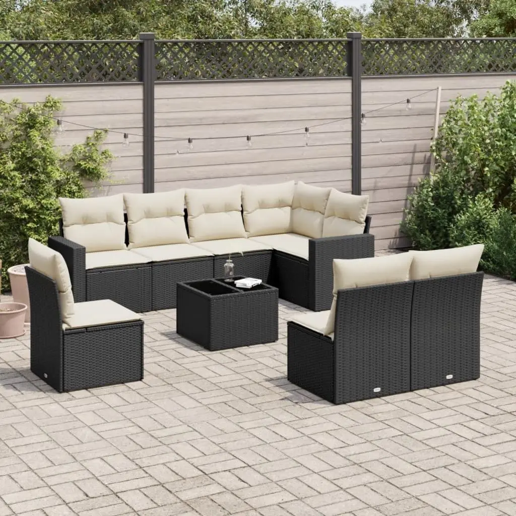 Set mobilier de gradina VidaXL 3251413 (Black/Cream)