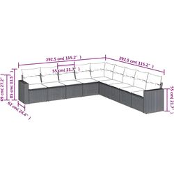 Set mobilier de grădină VidaXL 3251427 (Grey) Thumb