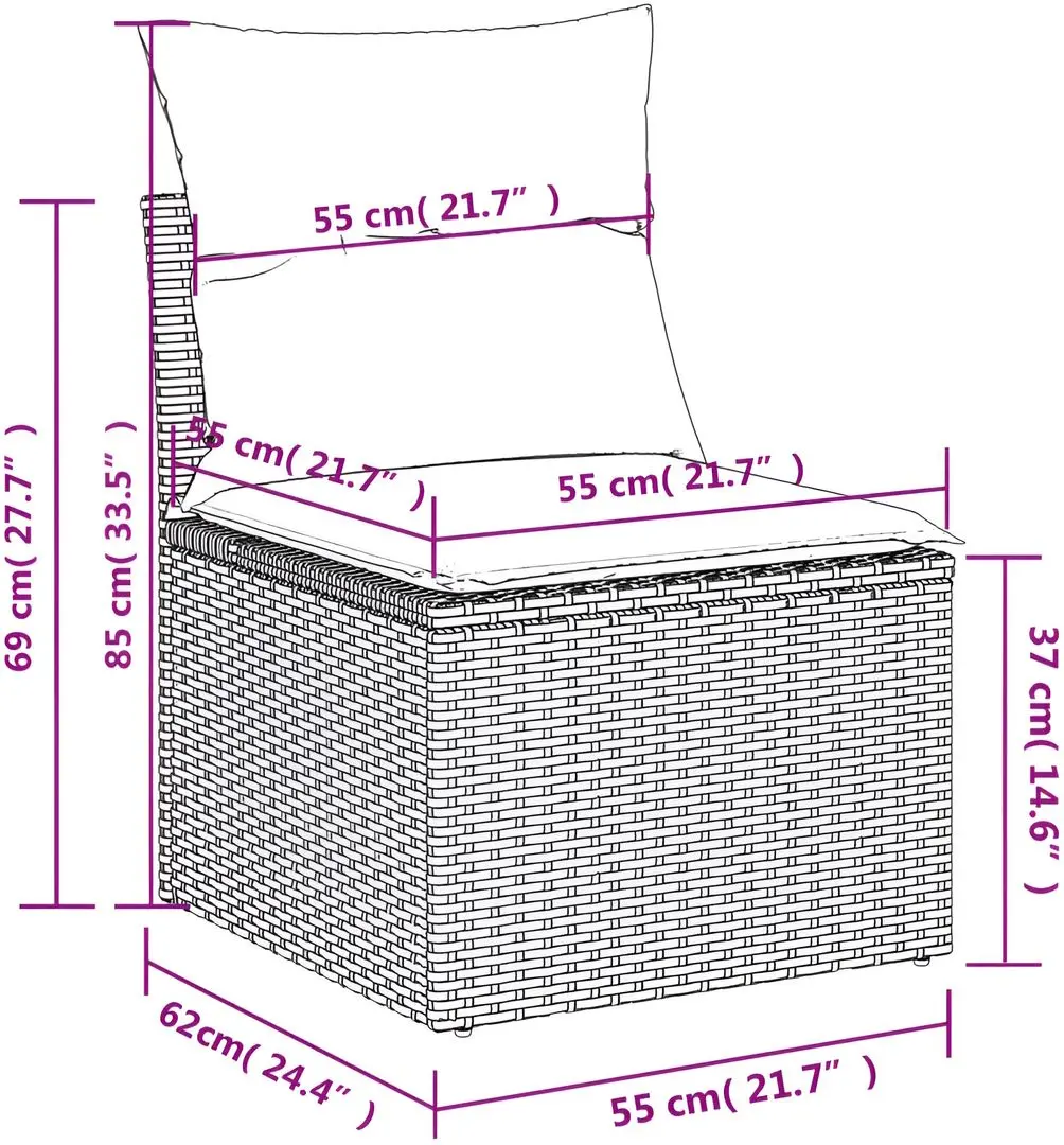 Set mobilier de grădină VidaXL 3251427 (Grey)